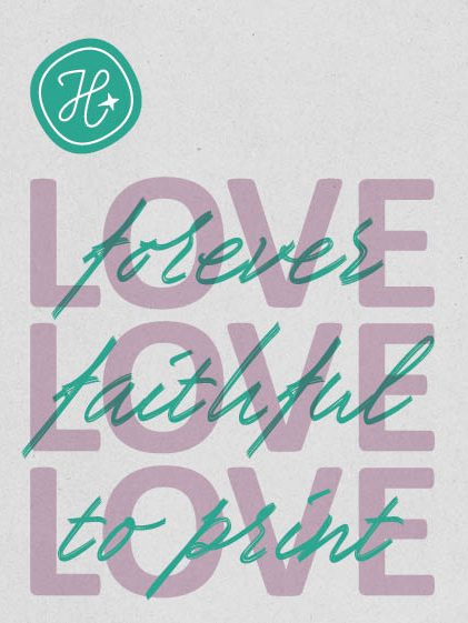 Typographie auf Sonderpapier